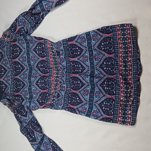 Roxy Blue and Pink East Indian BOHO Dress - Picture 5 of 8